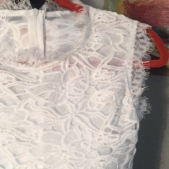 Silk and lace fitted maxi with side slit. NWOT! - Picture 2 of 3